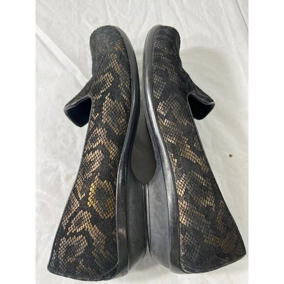 Dansko Olivia women's Bronze Black Snake Suede Slip On Shoes Size 9.5 - Picture 6 of 16